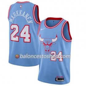 Camiseta Hombre NBA Chicago Bulls Lauri Markkanen 24 2019-20 Nike City Edition Swingman